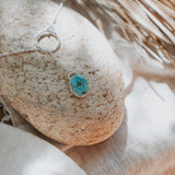 Dainty Lariat in Turquoise Mountain - Golden Road Crafted