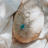 Dainty Lariat in Turquoise Mountain - Golden Road Crafted