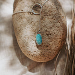 Dainty Lariat in Whitewater Turquois - Golden Road Crafted