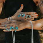 Dainty Lariat in Whitewater Turquois - Golden Road Crafted