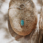 Dainty Lariat in Whitewater Turquois - Golden Road Crafted