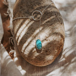 Dainty Lariat in Whitewater Turquois - Golden Road Crafted
