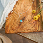 Dainty Lariat in Whitewater Turquoise - Golden Road Crafted