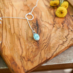 Dainty Lariat in Whitewater Turquoise - Golden Road Crafted