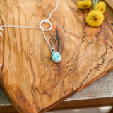 Dainty Lariat in Whitewater Turquoise - Golden Road Crafted