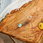 Dainty Lariat in Whitewater Turquoise - Golden Road Crafted