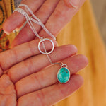 Dainty Lariat in Whitewater Turquoise - Golden Road Crafted