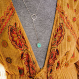 Dainty Lariat in Whitewater Turquoise - Golden Road Crafted