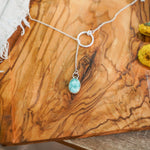 Dainty Lariat in Whitewater Turquoise - Golden Road Crafted