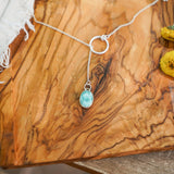 Dainty Lariat in Whitewater Turquoise - Golden Road Crafted