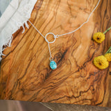 Dainty Lariat in Whitewater Turquoise - Golden Road Crafted