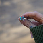 Dainty Pink Dahlia Heart Ring - Golden Road Crafted