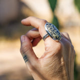 Dalmatian Jasper Ring (Size 9) - Golden Road Crafted