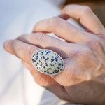Dalmatian Jasper Ring (Size 9) - Golden Road Crafted