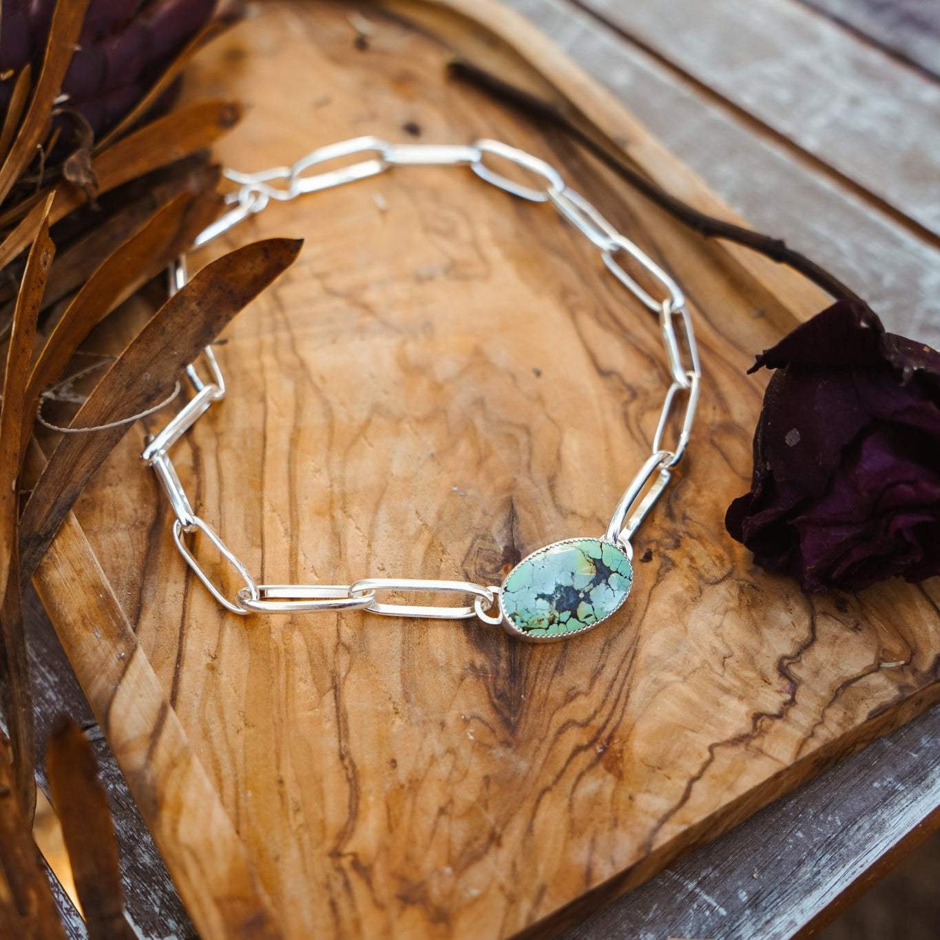 Daydreamer Choker in Hubei Turquoise - Golden Road Crafted