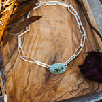 Daydreamer Choker in Hubei Turquoise - Golden Road Crafted