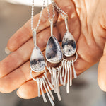 Dendritic Agate Pendant - Golden Road Crafted