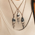 Dendritic Agate Pendant - Golden Road Crafted