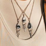 Dendritic Agate Pendant - Golden Road Crafted