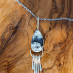 Dendritic Agate Pendant - Golden Road Crafted