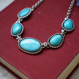 Desert Cloud Choker in Hubei Turquoise - Golden Road Crafted