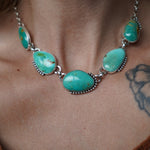 Desert Cloud Choker in Royston Turquoise - Golden Road Crafted