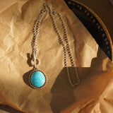 Desert Cloud Toggle Necklace in Hubei Turquoise - Golden Road Crafted