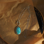 Desert Cloud Toggle Necklace in Hubei Turquoise - Golden Road Crafted