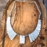 Desert Wings Collar in Whitewater Turquoise - Golden Road Crafted