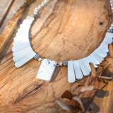 Desert Wings Collar in Whitewater Turquoise - Golden Road Crafted