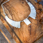Desert Wings Collar in Whitewater Turquoise - Golden Road Crafted