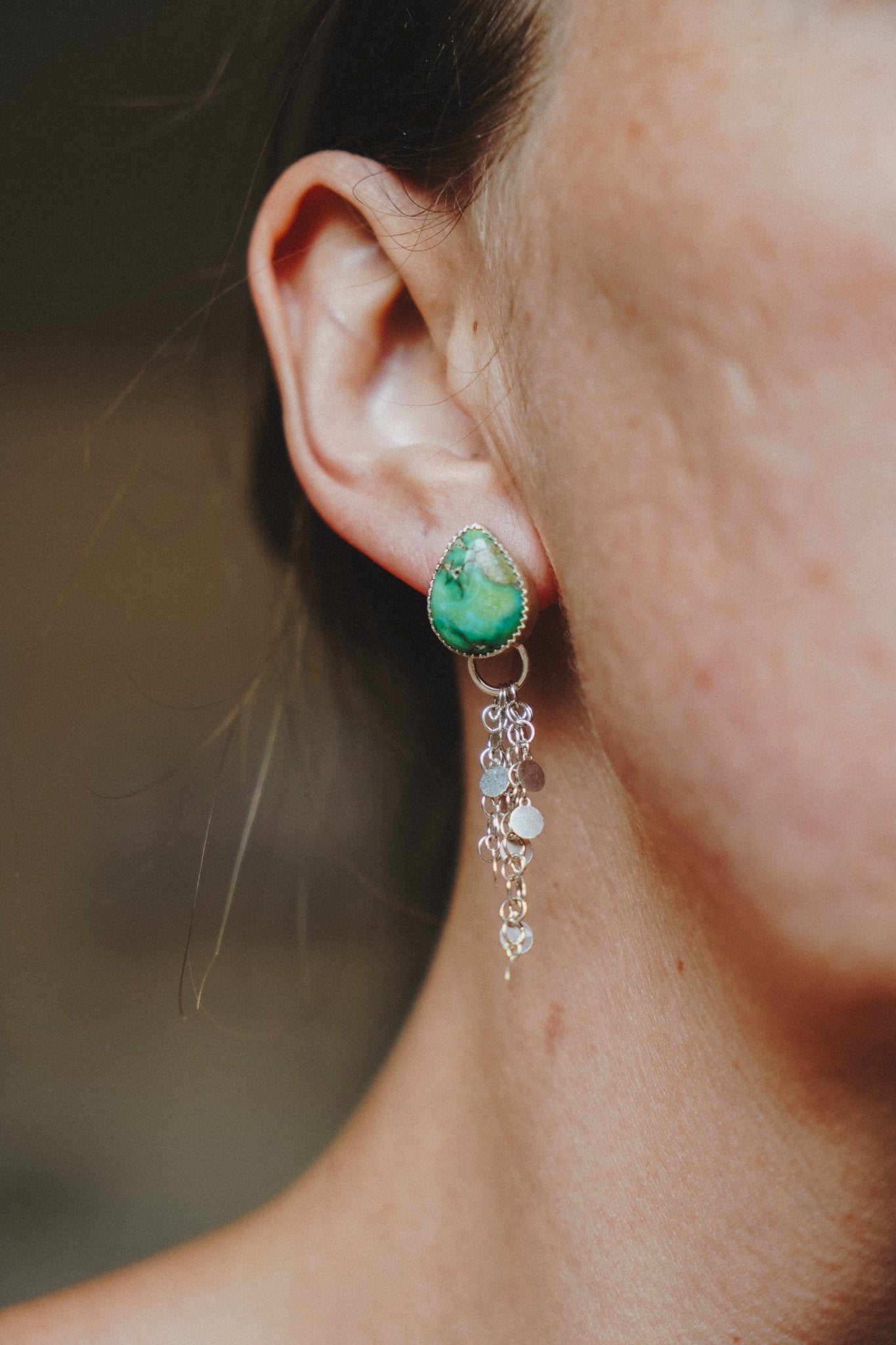 Disco Drops in Sonoran Mtn Turquoise - Golden Road Crafted