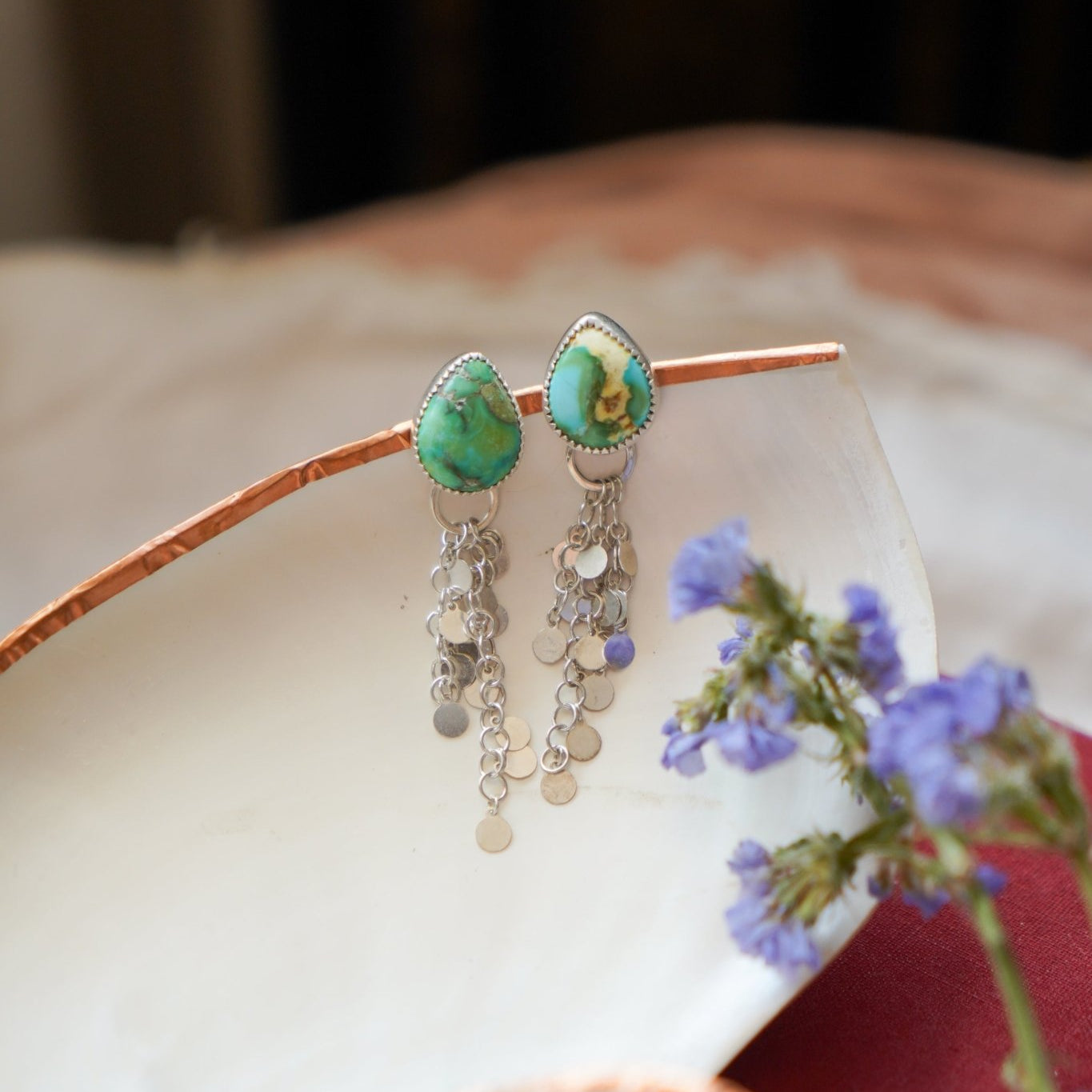 Disco Drops in Sonoran Mtn Turquoise - Golden Road Crafted