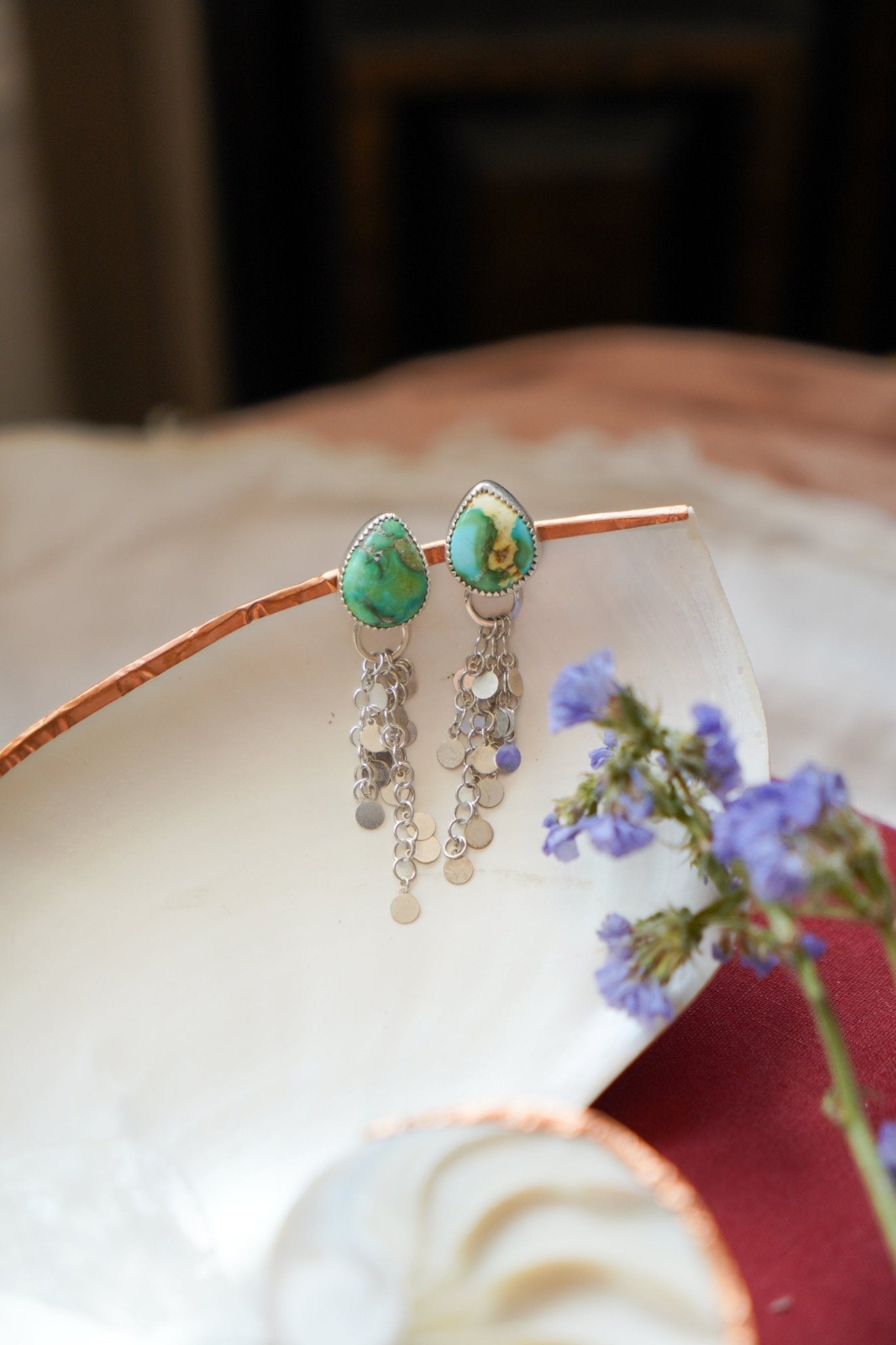 Disco Drops in Sonoran Mtn Turquoise - Golden Road Crafted