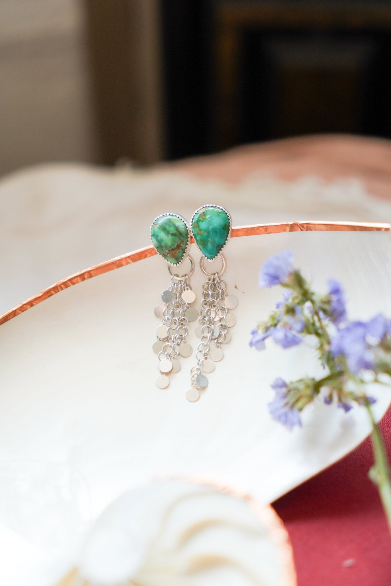 Disco Drops in Sonoran Mtn Turquoise - Golden Road Crafted