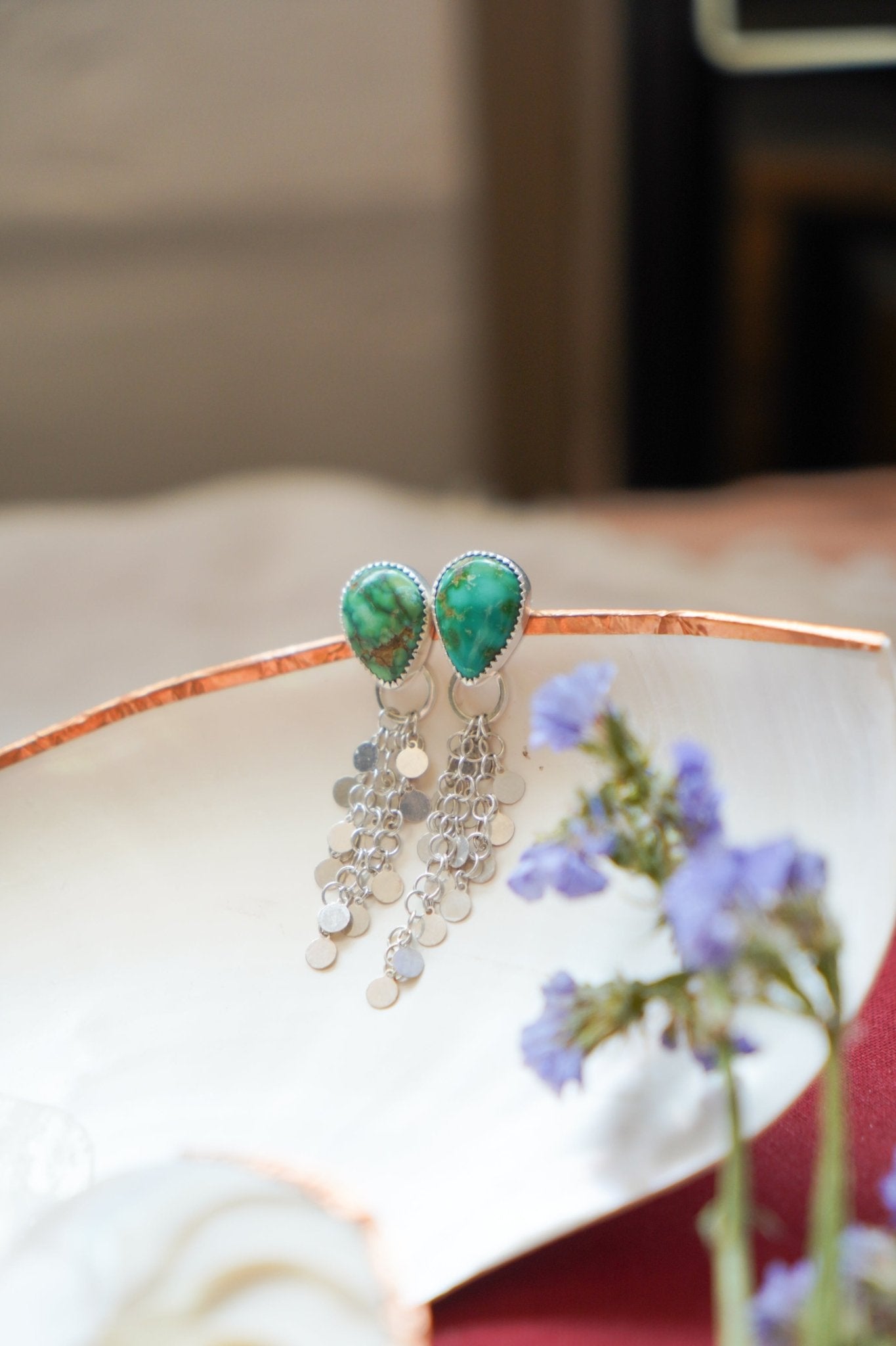 Disco Drops in Sonoran Mtn Turquoise - Golden Road Crafted