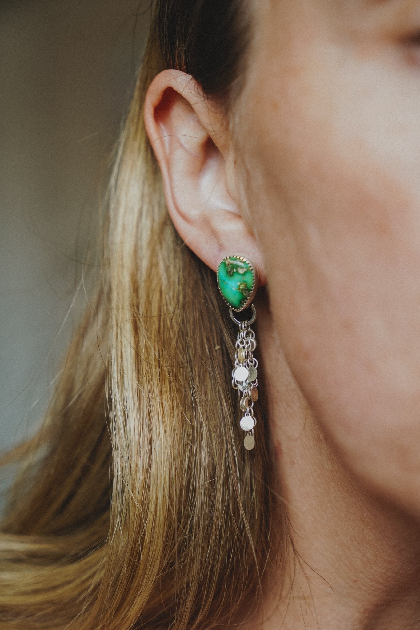 Disco Drops in Sonoran Mtn Turquoise - Golden Road Crafted