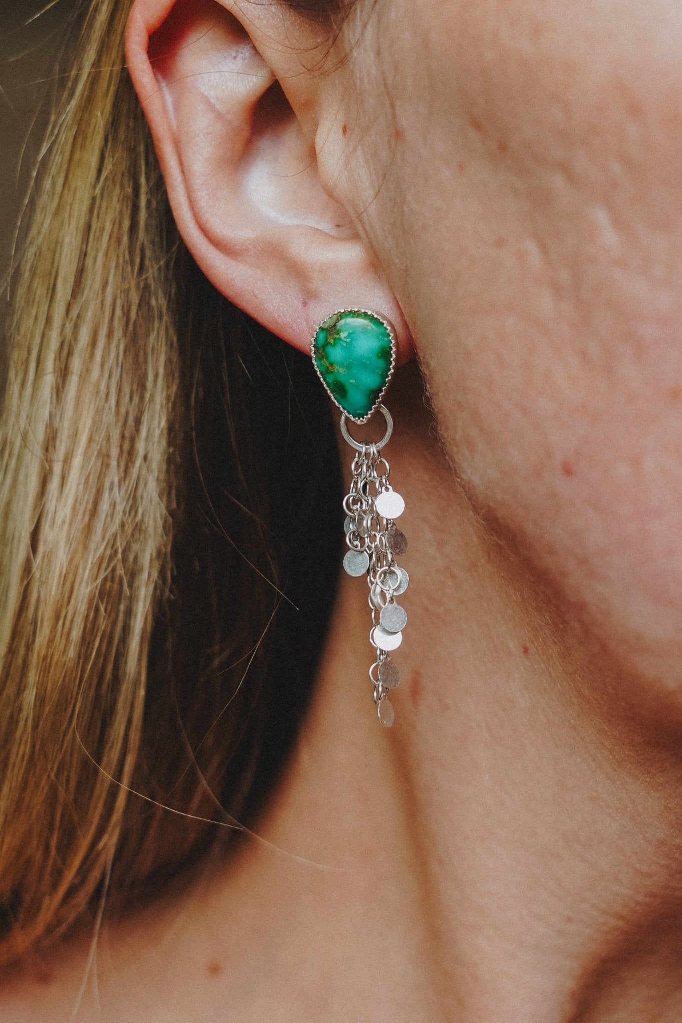 Disco Drops in Sonoran Mtn Turquoise - Golden Road Crafted