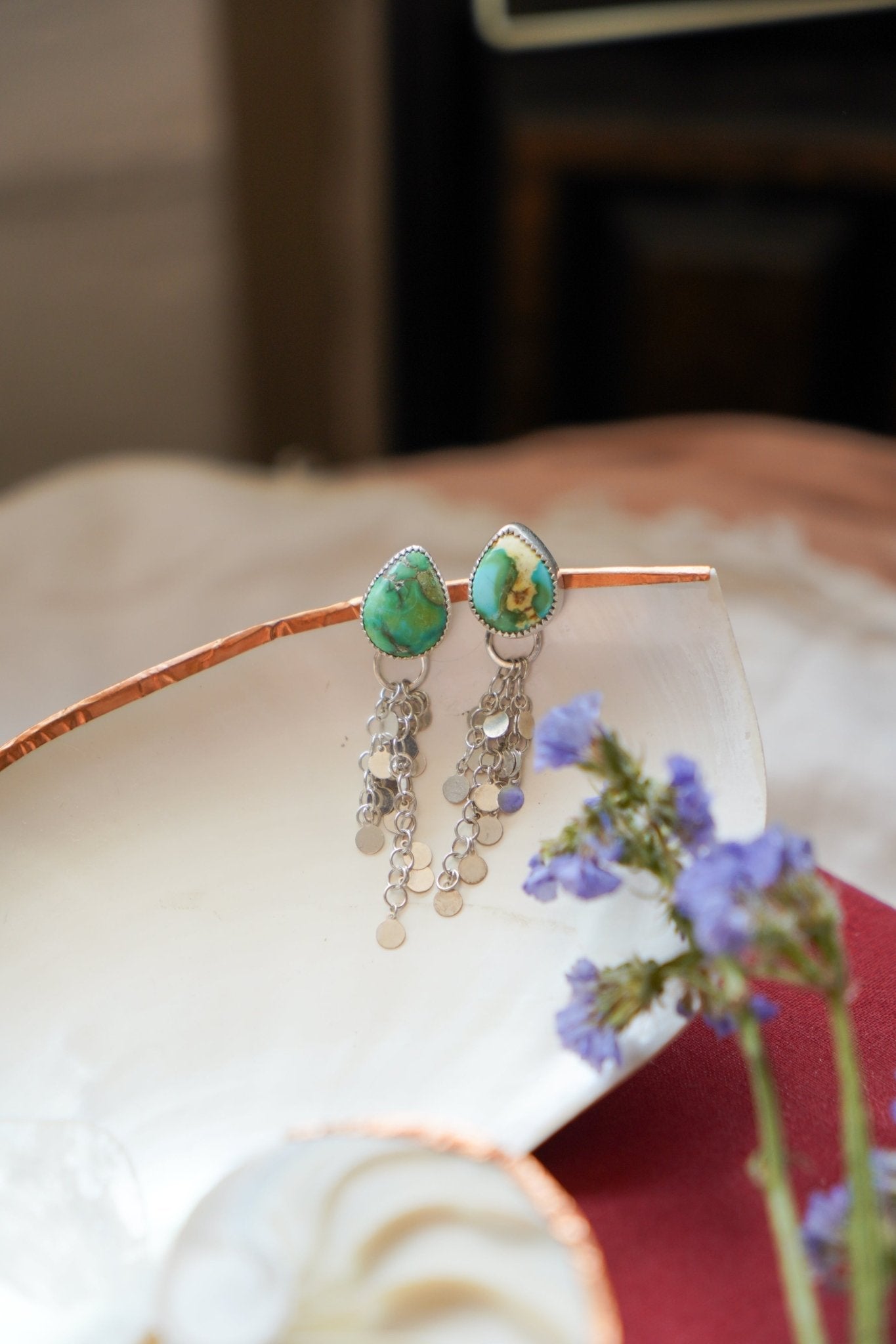 Disco Drops in Sonoran Mtn Turquoise - Golden Road Crafted