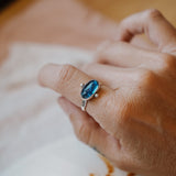 Dollop Ring in Blue Kyanite (Size 7.75) - Golden Road Crafted