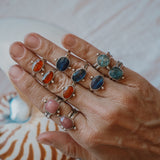 Dollop Ring in Blue Kyanite (Size 8) - Golden Road Crafted