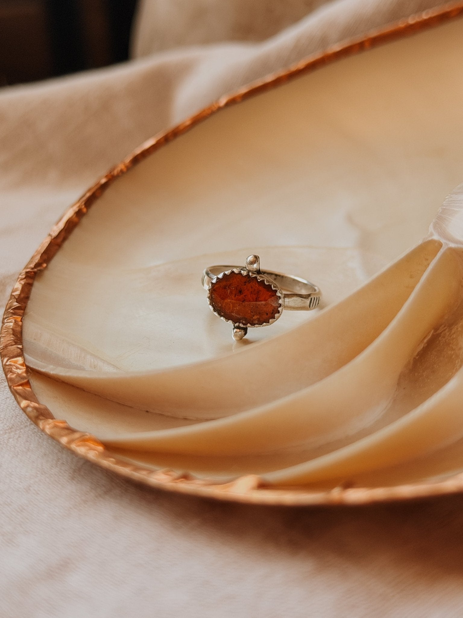 Dollop Ring in Red Kyanite (Size 7) - Golden Road Crafted