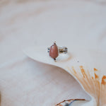 Dollop Ring in Rose Quartz (Size 8) - Golden Road Crafted