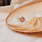 Dollop Ring in Rose Quartz (Size 9) - Golden Road Crafted