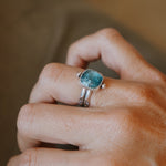 Dollop Ring in Sky Blue Kyanite (Size 7) - Golden Road Crafted