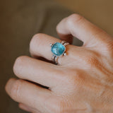 Dollop Ring in Sky Blue Kyanite (Size 7) - Golden Road Crafted