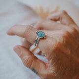 Dollop Ring in Sky Blue Kyanite (Size 7.25) - Golden Road Crafted