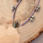 Dopamine BellDrop Anklet in Ocean Jasper - Golden Road Crafted