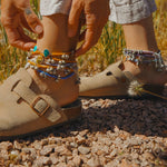 Dopamine BellDrop Anklet in Ocean Jasper - Golden Road Crafted