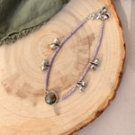 Dopamine BellDrop Anklet in Ocean Jasper - Golden Road Crafted